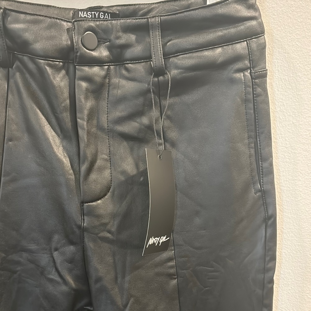 Nasty Gal Black Faux Leather Pants